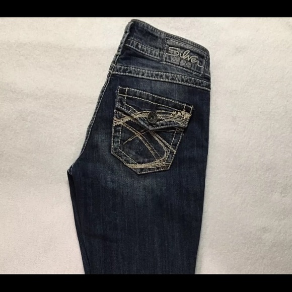 Silver Suki Capri dark flap pocket jeans Size25 - Picture 5 of 7